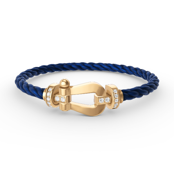 [⭐DORISW] FORCE GROSSES HUFEISEN HALBDIAMANTARMBAND GOLD