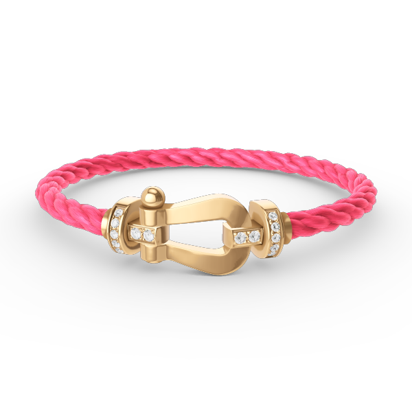 [⭐DORISW] FORCE GROSSES HUFEISEN HALBDIAMANTARMBAND GOLD