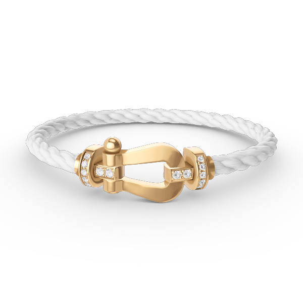 [⭐DORISW] FORCE GROSSES HUFEISEN HALBDIAMANTARMBAND GOLD