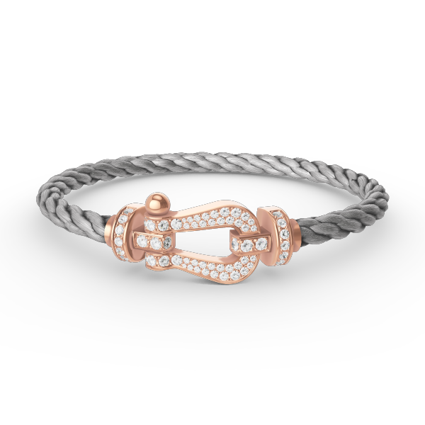[⭐DORISW] FORCE GROSSES HUFEISEN ARMBAND VOLLDIAMANT ROSÉGOLD