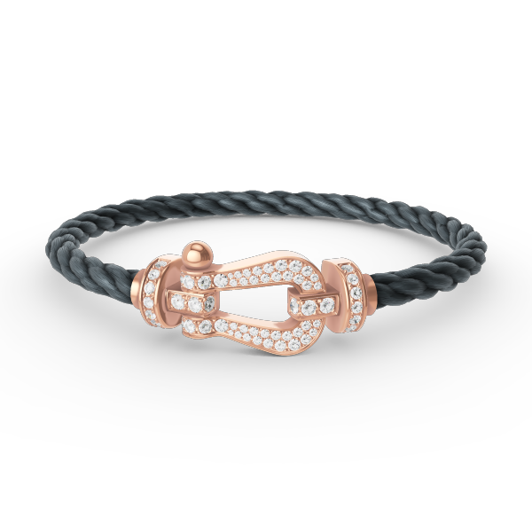 [⭐DORISW] FORCE GROSSES HUFEISEN ARMBAND VOLLDIAMANT ROSÉGOLD