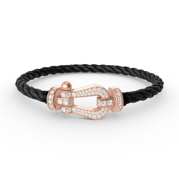 [⭐DORISW] FORCE GROSSES HUFEISEN ARMBAND VOLLDIAMANT ROSÉGOLD