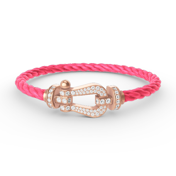 [⭐DORISW] FORCE GROSSES HUFEISEN ARMBAND VOLLDIAMANT ROSÉGOLD