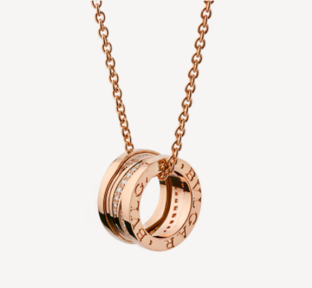 [⭐DORISW]ZERO 1 PINK GOLD DIAMOND NECKLACE