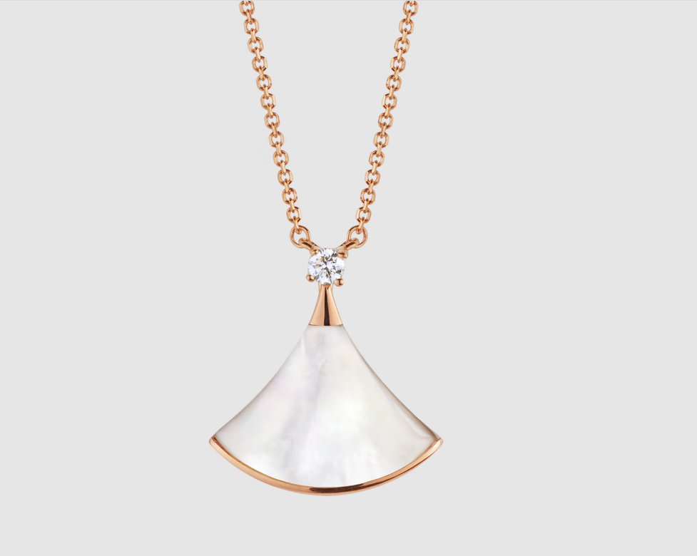 [⭐DORISW]DREAM HALSKETTE WEISSES PERLMUTT ROSÉGOLD 1 DIAMANT