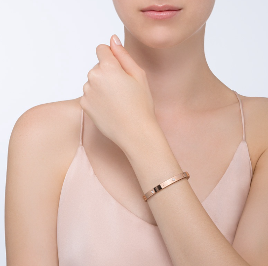 [⭐DORISW] LIEBESARMBAND 6,1 MM 4 DIAMANTEN
