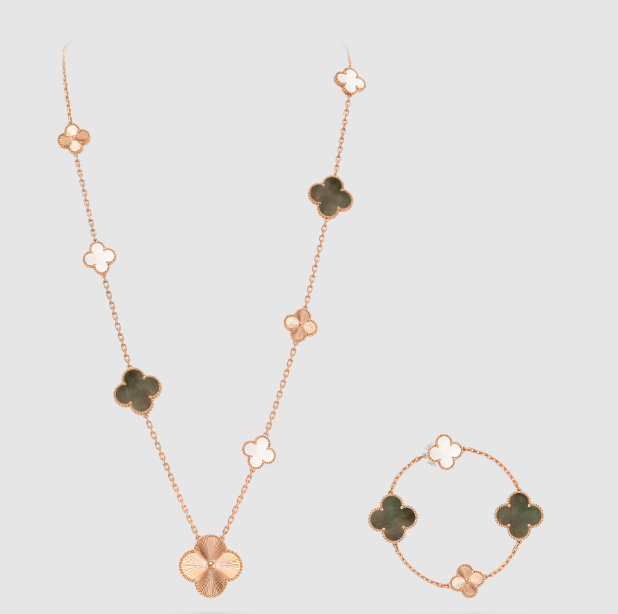 [[⭐DORISW] ] 25 NEW CLOVER 15 MOTIFS GRAY MOTHER-OF-PEARL