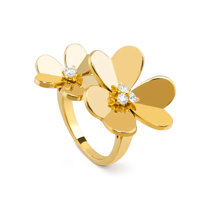 [⭐DORISW] CLOVER COSMOS GOLD-DIAMANT-RING