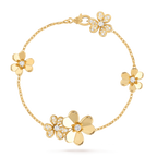 [⭐DORISW] FRIVOLE GOLD-ARMBAND MIT 5 BLÜTEN