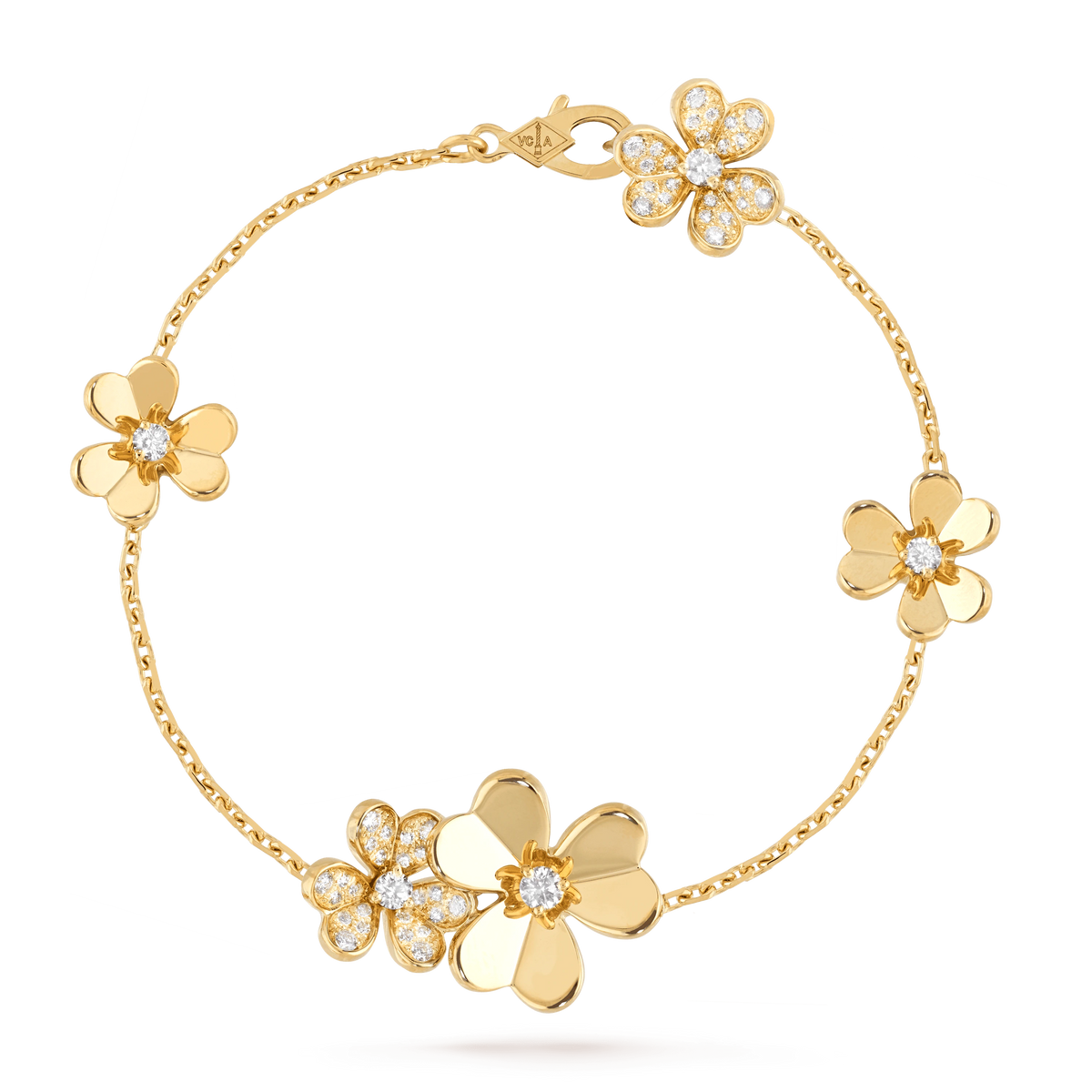[⭐DORISW] FRIVOLE GOLD-ARMBAND MIT 5 BLÜTEN