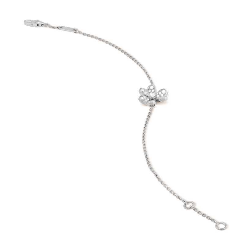 [⭐DORISW] FRIVOLES SILBERNES BLUMEN-DIAMANTARMBAND