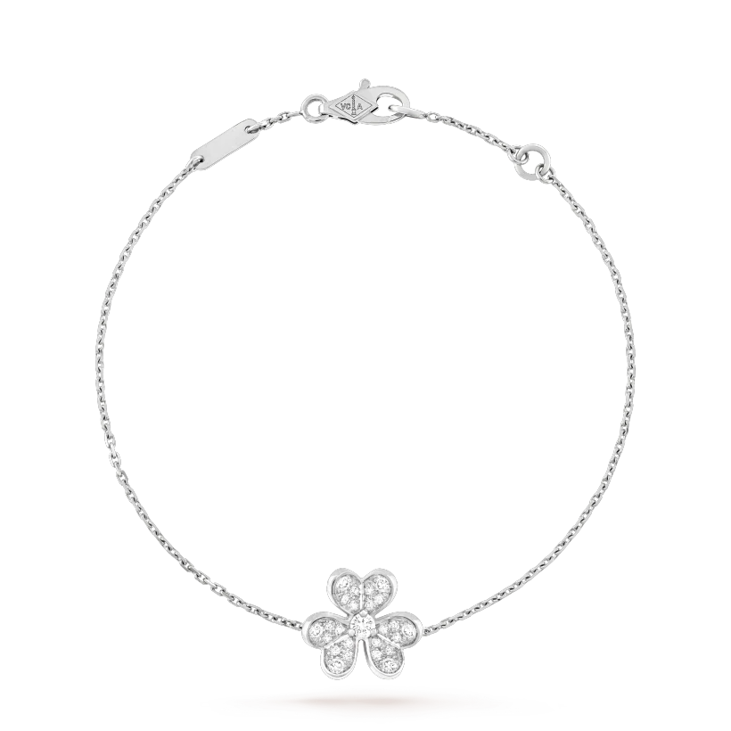 [⭐DORISW] FRIVOLES SILBERNES BLUMEN-DIAMANTARMBAND