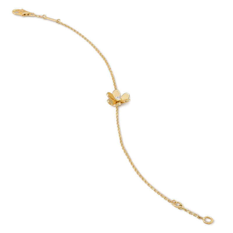 [⭐DORISW] FRIVOLES GOLD-ARMBAND MIT BLUME UND ROSA MALACHIT