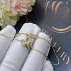 [⭐DORISW] FRIVOLES GOLD-ARMBAND MIT BLUME UND ROSA MALACHIT