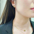 [⭐DORISW] FRIVOLE  FLOWER MALACHITE EARRINGS