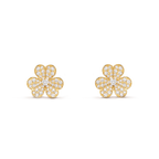[⭐DORISW] FRIVOLE GOLD FLOWER DIAMOND EARRINGS