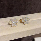 [⭐DORISW] FRIVOLE GOLD FLOWER DIAMOND EARRINGS