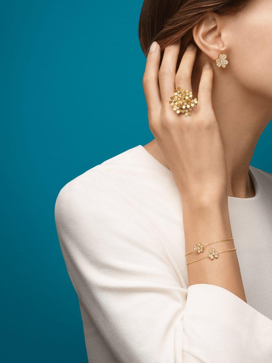 [⭐DORISW] FRIVOLE GOLD FLOWER DIAMOND EARRINGS