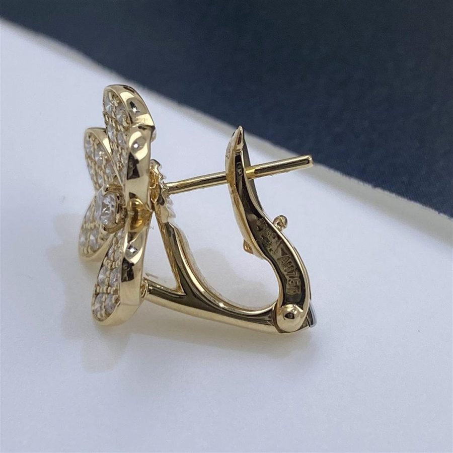 [⭐DORISW] FRIVOLE GOLD FLOWER DIAMOND EARRINGS