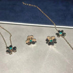 [⭐DORISW] FRIVOLE  FLOWER MALACHITE EARRINGS