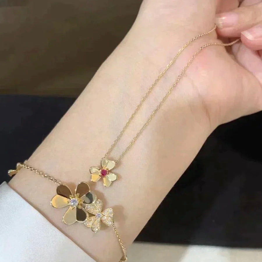 [⭐DORISW] FRIVOLLE GOLDENE BLUMENKETTE
