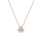 [⭐DORISW] FRIVOLLE HALSKETTE MIT ROSEGOLD-BLÜTE UND DIAMANT