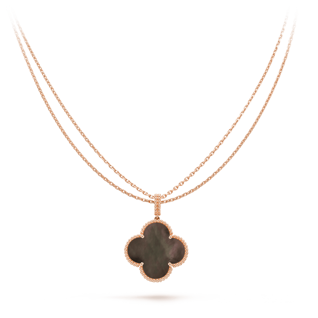[⭐DORISW] CLOVER 25MM GOLD DARK MOP BIG CLOVER NECKLACE
