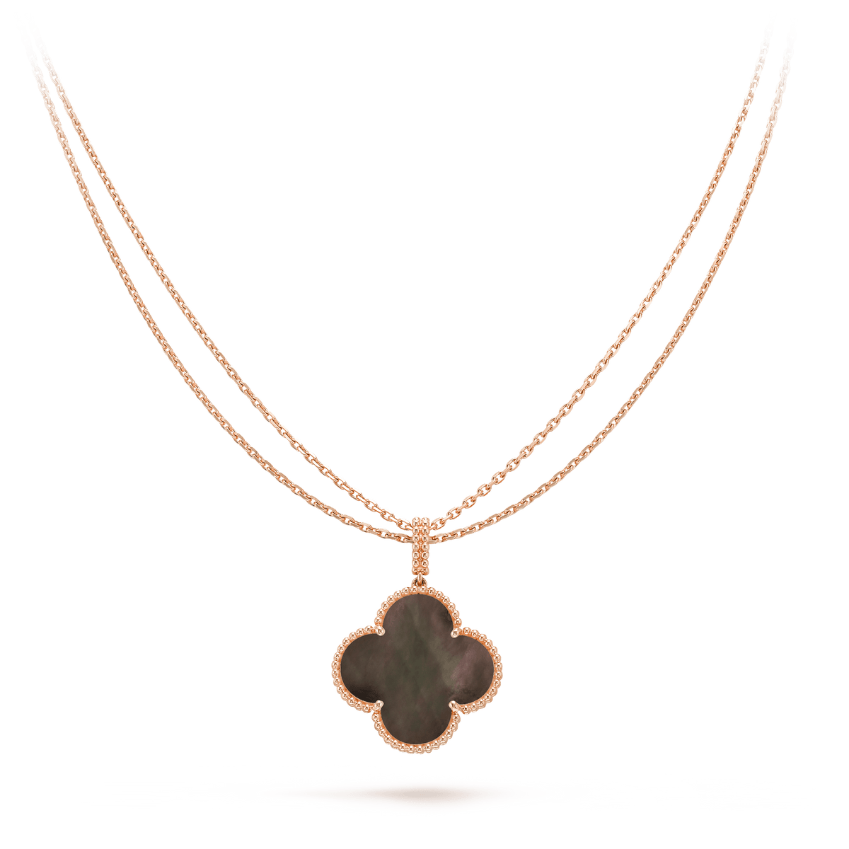 [⭐DORISW] CLOVER 25MM GOLD DUNKEL MOP GROSSE CLOVER HALSKETTE