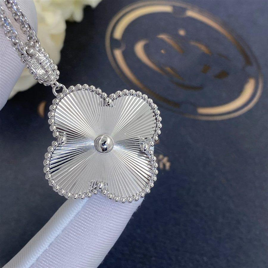 [⭐DORISW] CLOVER 25MM SILBER GROSSE KLEEBLATT-HALSKETTE