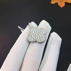 [⭐DORISW] CLOVER 25MM SILBER VOLLDIAMANT GROSSE KLEEBLATT-HALSKETTE