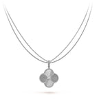 [⭐DORISW] CLOVER 25MM SILBER GROSSE KLEEBLATT-HALSKETTE