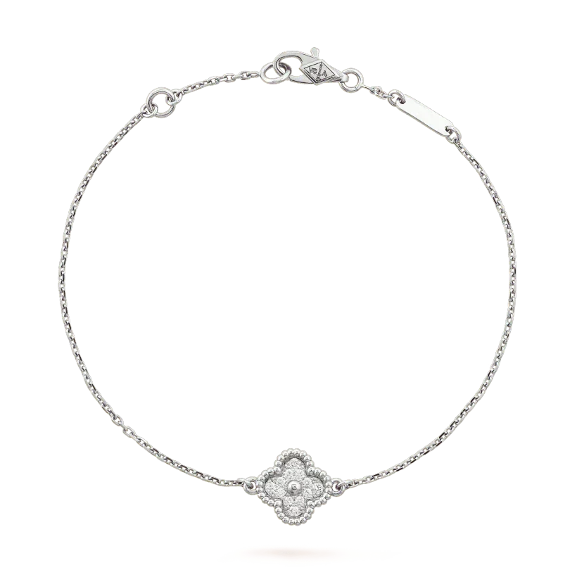 [⭐DORISW] CLOVER EINZELBLUMEN-ARMBAND SILBER