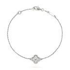 [⭐DORISW] CLOVER EINZELBLUMEN-ARMBAND SILBER