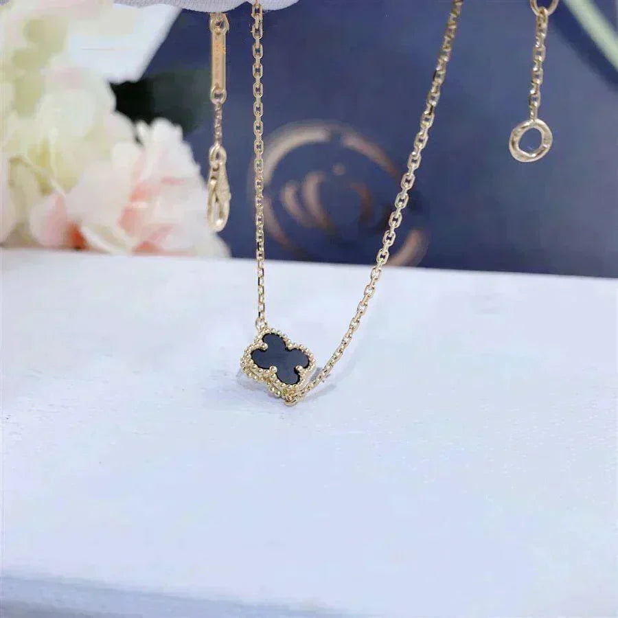 [⭐DORISW] クローバーオニキス シングルフラワーブレスレット