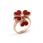 [⭐DORISW] SWEET CLOVER CARNELIAN RING