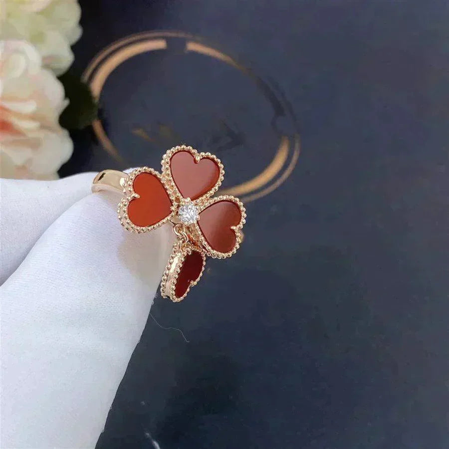 [⭐DORISW] SWEET CLOVER CARNELIAN RING