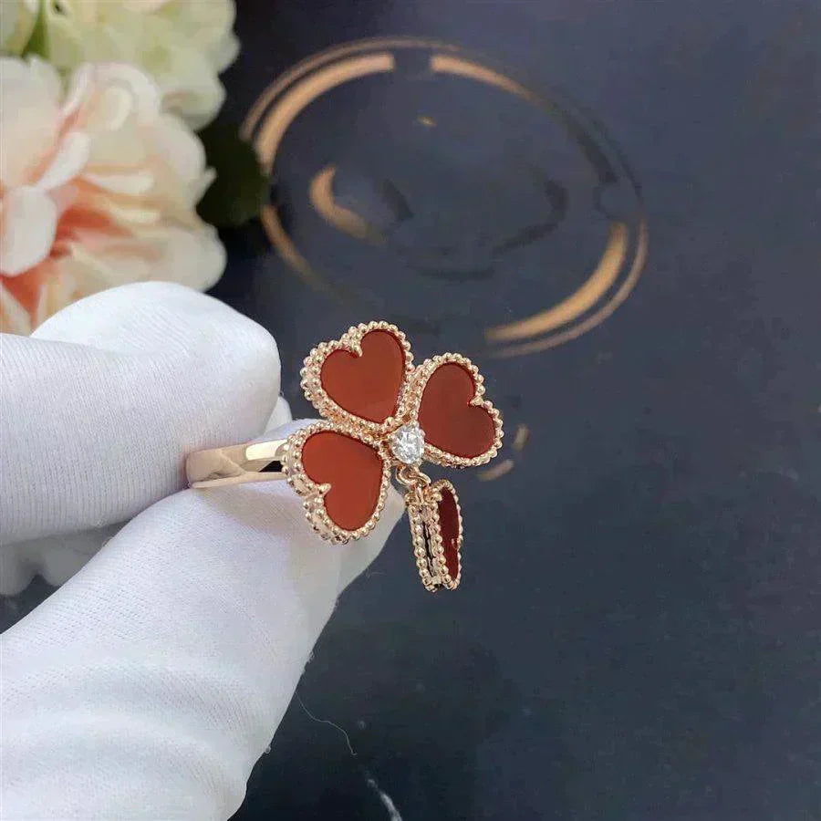 [⭐DORISW] SWEET CLOVER CARNELIAN RING