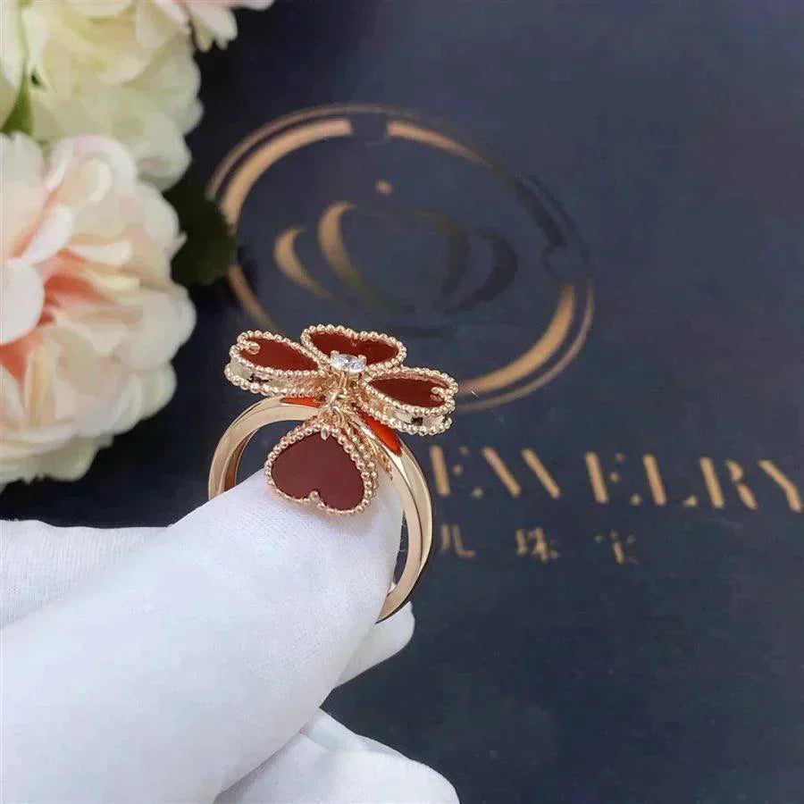 [⭐DORISW] SWEET CLOVER CARNELIAN RING