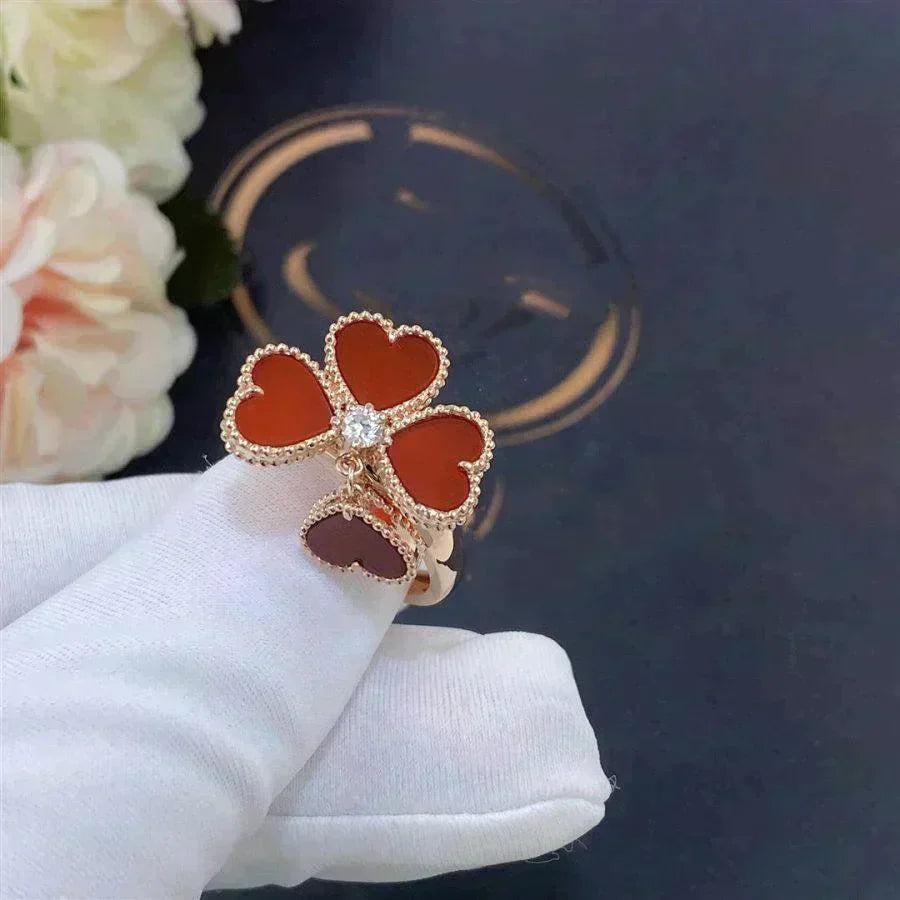 [⭐DORISW] SWEET CLOVER CARNELIAN RING