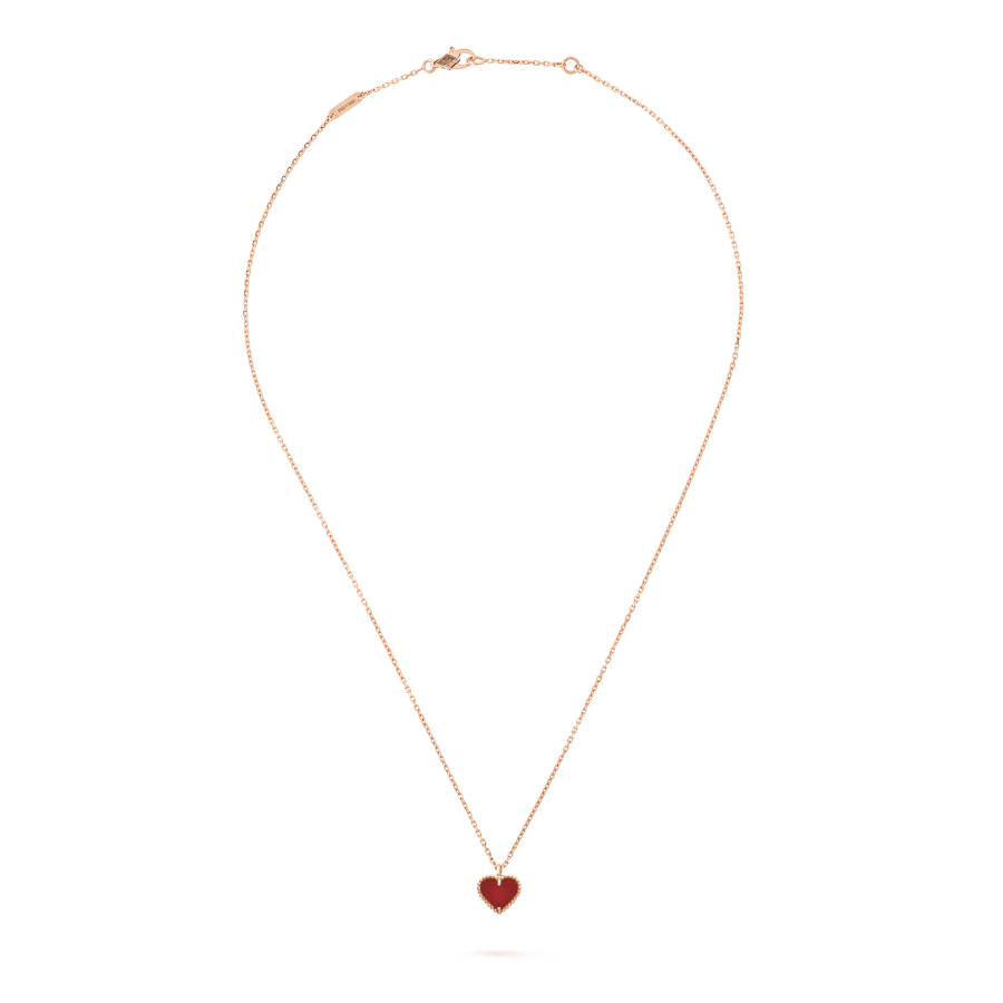 [⭐DORISW] SWEET CLOVER KARNELIAN HERZKETTE
