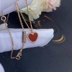[⭐DORISW] SWEET CLOVER KARNELIAN HERZKETTE
