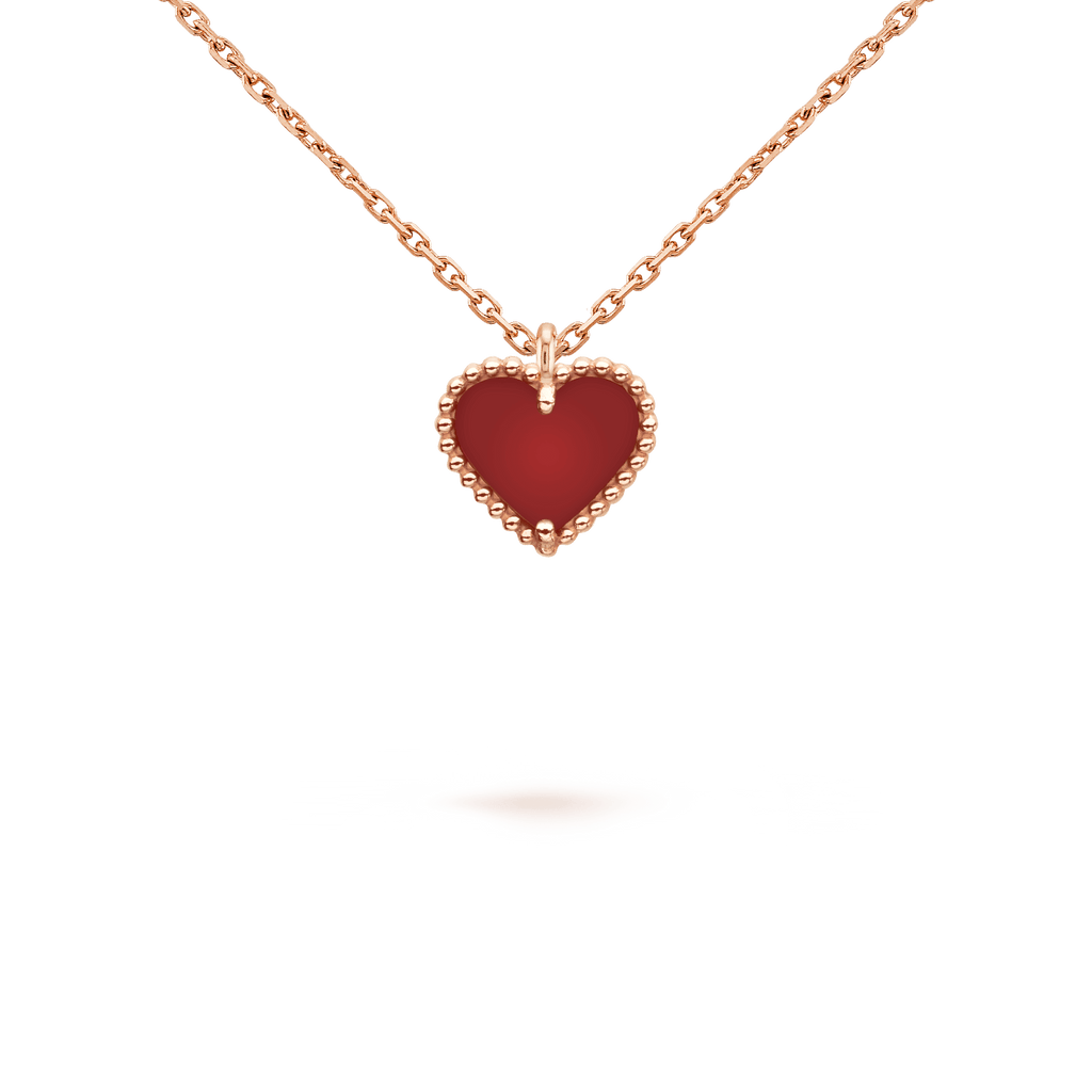 [⭐DORISW] SWEET CLOVER KARNELIAN HERZKETTE
