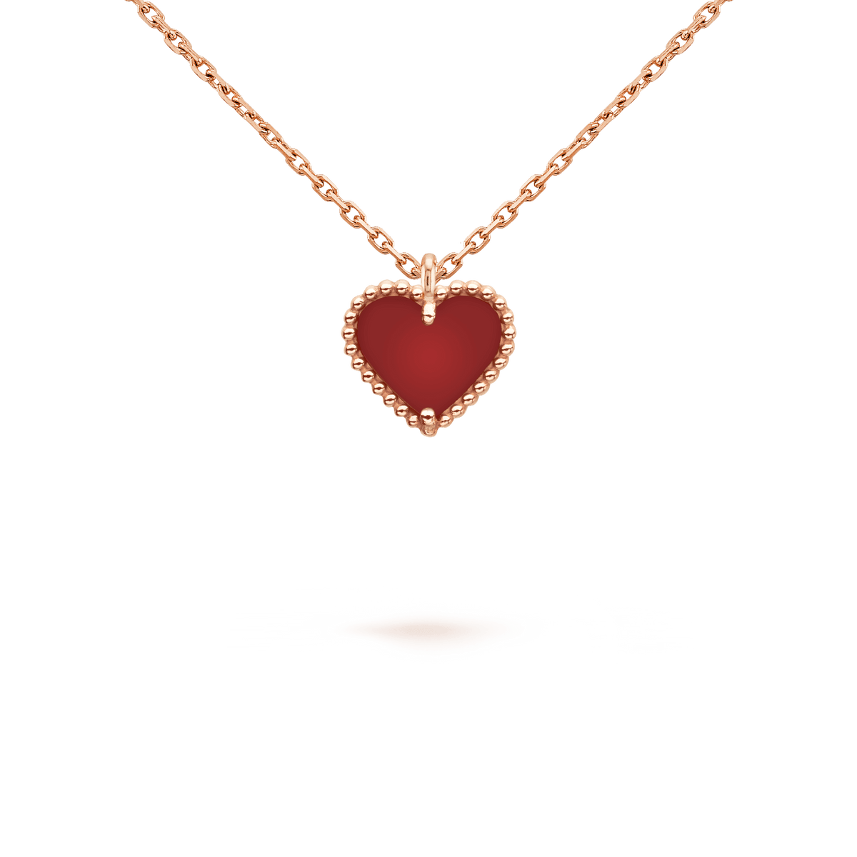 [⭐DORISW] SWEET CLOVER KARNELIAN HERZKETTE