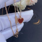 [⭐DORISW] SWEET CLOVER KARNELIAN HERZKETTE