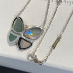 [⭐DORISW] LARGE BUTTERFLY SILVER PENDANT DIAMOND NECKLACE