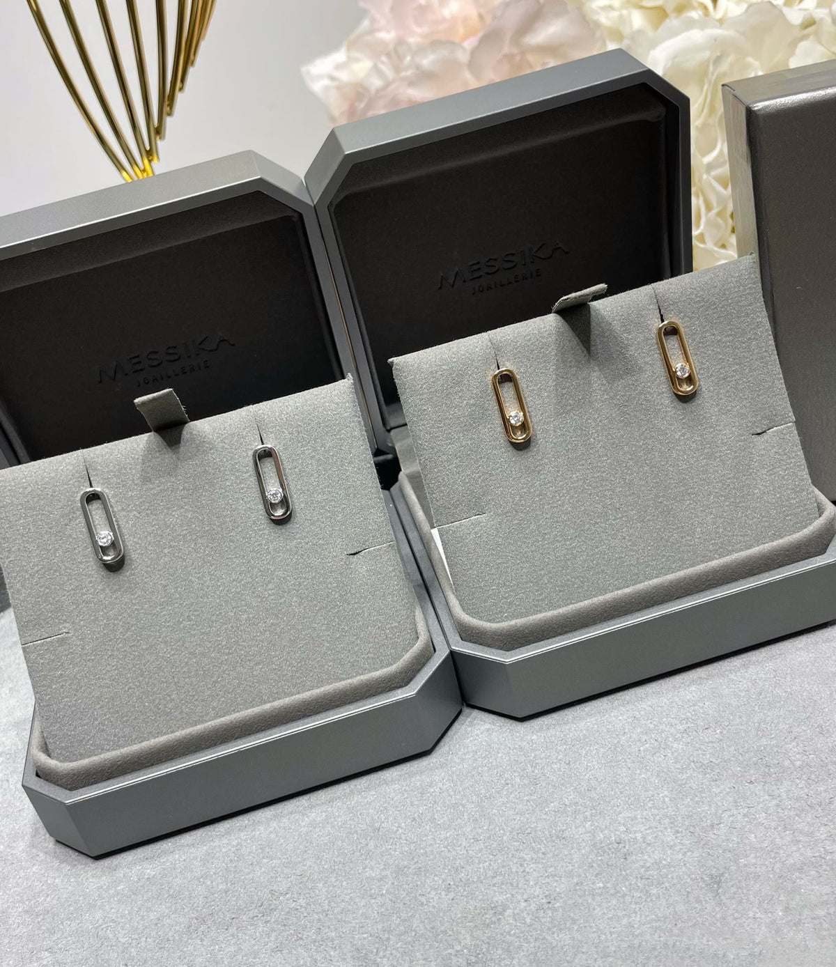 [[⭐DORISW] ] MOVE UNO SMALL 1 DIAMOND EARRINGS