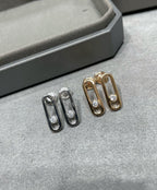 [[⭐DORISW] ] MOVE UNO SMALL 1 DIAMOND EARRINGS