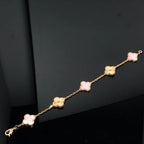 [[⭐DORISW] ]New  CLOVER 5 MOTIFS  PINK MOP BRACELET COLLECTION