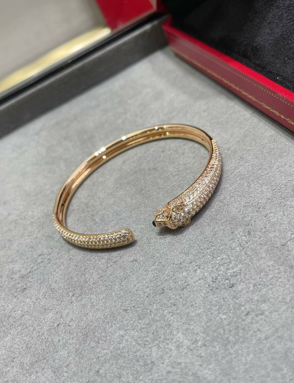[⭐DORISW] PANTHERE FULL DIAMOND OPEN BRACELET