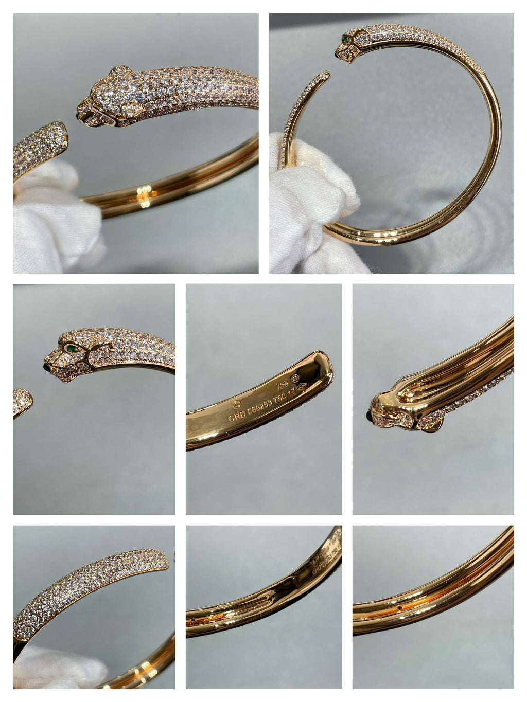 [⭐DORISW] PANTHERE FULL DIAMOND OPEN BRACELET